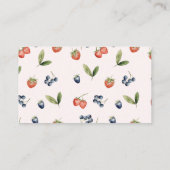 かわいい Berry Sweet 赤ちゃんおむつくじチケット エンクロージャーカード (裏面)