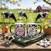 かわいい“Bom Dia Muuuuu”ウシのデザイン マグカップ