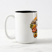 かわいい"But First Coffee"キャラクター ツートーンマグカップ (左)
