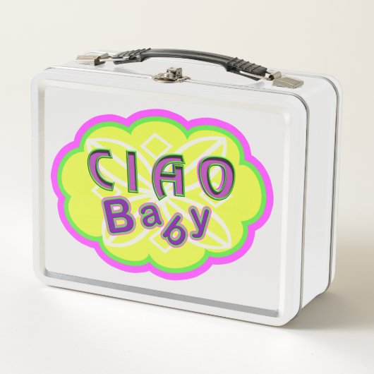 かわいい「CIAOベビー」 メタルランチボックス (正面)