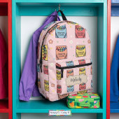 かわいい crayons 文房具 パターン プリントバックパック