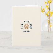 かわいい Fur Mamas のためのスペシャルな日カード カード (黄色い花)