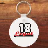 かわいい「Legal 18」デザイン キーホルダー (正面)