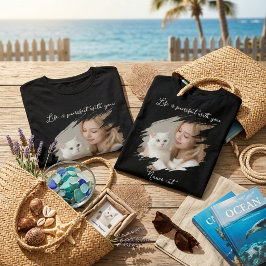 かわいい"Life is Purrfect with You" 猫好きTシャツ Tシャツ