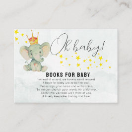 かわいい「OhBaby」ジェンダーニュートラル エレファント ベイビー ブックス エンクロージャーカード