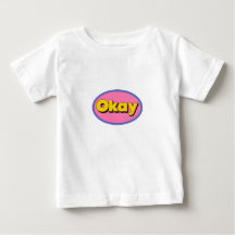かわいい「OK」グラフィック幼児用Tシャツ
