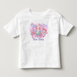 かわいい ONEder the Sea 子供の誕生日Tシャツ トドラーTシャツ