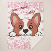 かわいい – Petプリント毛布 シェルパブランケット (正面)