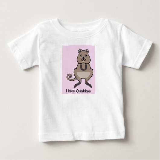 かわいい – QUOKKASが大好き – 野生生物 – 自然- ベビーTシャツ (正面)