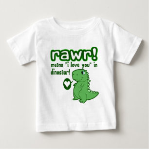かわいい! RAWRはI愛を…意味します ベビーTシャツ