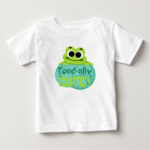 かわいい"Toad-ally Cute"カエルイラストTシャツ ベビーTシャツ