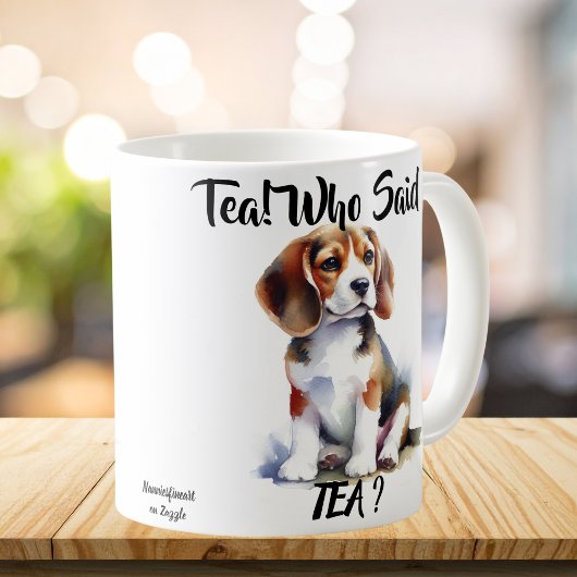 かわいい» WhoSaid Tea» Browns Beagle コーヒーマグカップ
