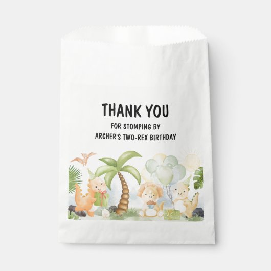 かわいいA-Saurus恐竜誕生日 フェイバーバッグ (正面)