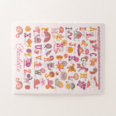 かわいいABC動物のアルファベットパズル ジグソーパズル (横)