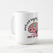 かわいいADHDブレインマグカップ コーヒーマグカップ (正面左)
