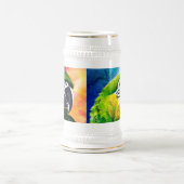 かわいいAIがパロットをクローズアップ ビールジョッキ (中央)