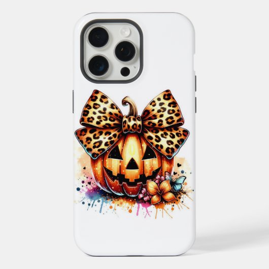 かわいいAI生成のかぼちゃ iPhoneケース (裏面)