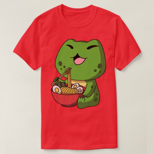 かわいいANIME FROG ASIAN 日本の NELS RAMEN 569 Tシャツ (デザイン正面)
