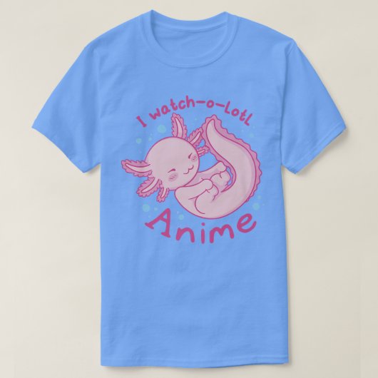 かわいいAolotlかわいい時計アニメオタク日本マンガL Tシャツ (デザイン正面)