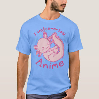 かわいいAolotlかわいい時計アニメオタク日本マンガL Tシャツ