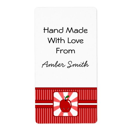 かわいいApple (Boy) ラベル (正面)