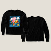 かわいいaxolotlオン飛行機 (デザイン 正面＆背面)