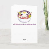 かわいいAxolotl誕生日+カラーリングページ内側 カード (裏面)