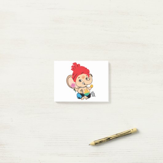 かわいいBal Ganesh Ganapathyのベビーのヒンズー教の神 ポストイット (デスク上)