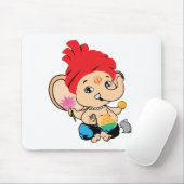 かわいいBal Ganesh Ganapathyのベビーのヒンズー教の神 マウスパッド (マウス)