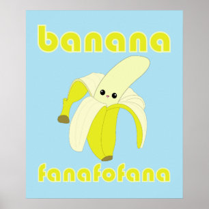 かわいいBanana Fanaofanaポスター ポスター