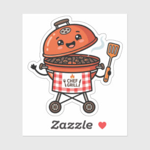 かわいいBBQグリルシェフ かわいい父の日 シール