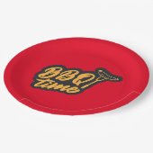 かわいいBBQタイムワードアート ペーパープレート (アングル)