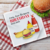 かわいいBBQバースデーパーティーカスタム スタンダードカクテルナプキン