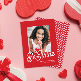 かわいいBe Mineピンクハートバレンタインデーの写真 シーズンカード