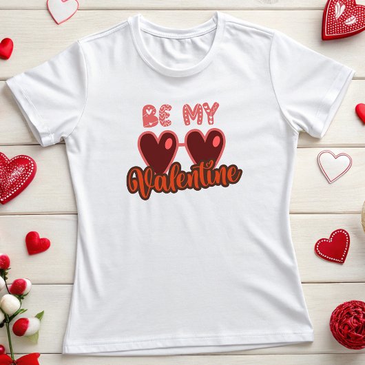 かわいいBe My Valentine Tシャツ