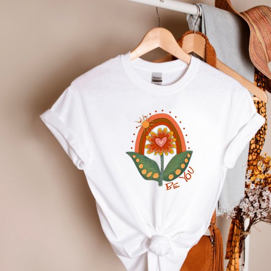 かわいいBe Youフローラインスピレーションモダン Tシャツ