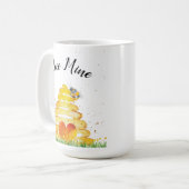 かわいいBee Mine コーヒーマグカップ (正面左)