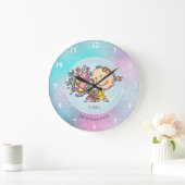 かわいいBFFがかわいいズに女の子の友達への贈り物 ラージ壁時計 (ホーム)