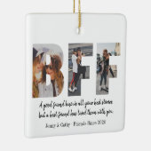 かわいいBFF 3フォトコラージュ最高のフレンドベスティーズ引用文 セラミックオーナメント (右)