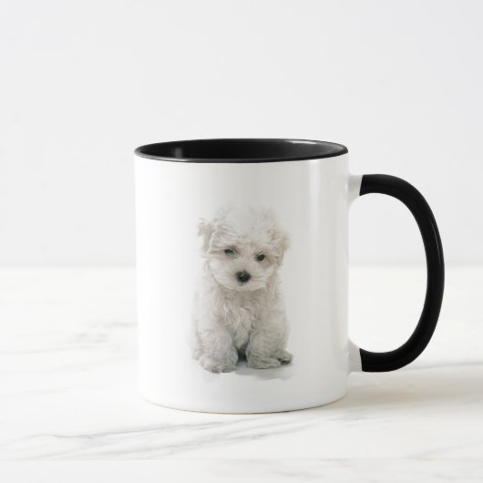 かわいいBichon Friseのコーヒー・マグ マグカップ (右)