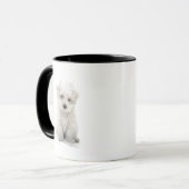 かわいいBichon Friseのコーヒー・マグ マグカップ (正面左)