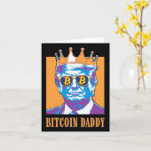 かわいいBitcoin Daddy Trump Crypto King Bitcoin Chi カード (黄色い花)
