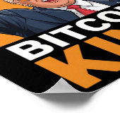 かわいいBitcoin King Trump Crypto Shades Bitcoin Ev ポスター (角)