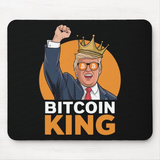 かわいいBitcoin King Trump Crypto Shades Bitcoin Ev マウスパッド (正面)