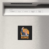 かわいいBitcoin King Trump Crypto Shades Bitcoin Ev マグネット (インサイチュ (食洗機))