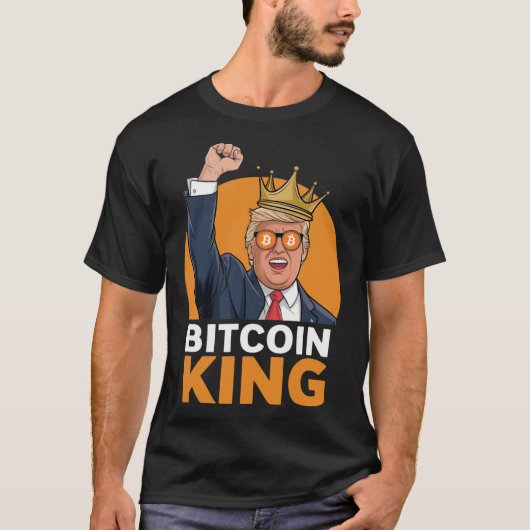 かわいいBitcoin King Trump Crypto Shades Bitcoin Ev Tシャツ (正面)