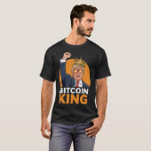 かわいいBitcoin King Trump Crypto Shades Bitcoin Ev Tシャツ (正面フル)