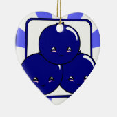 かわいいBlueberry Basket (Boy) セラミックオーナメント (右)