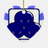 かわいいBlueberry Basket (Boy) セラミックオーナメント (裏面)