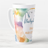 かわいいBOHOベビーシャワーカスタム カフェラテマグ (左アングル)